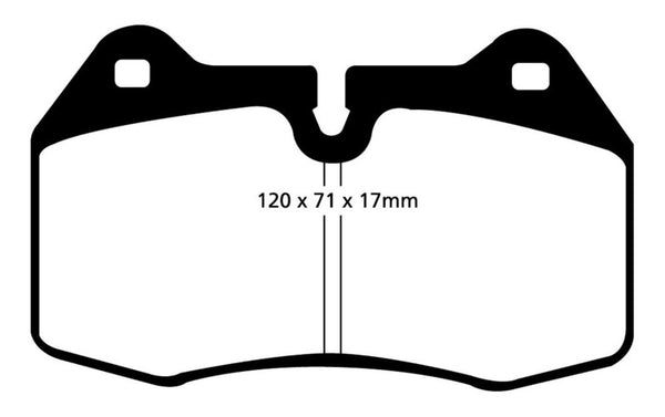 EBC 92-95 Nissan Skyline (R32) 2.6 Twin Turbo GT-R V-Spec Ultimax2 Front Brake Pads - UD639 for 1990-1996 Lamborghini Diablo 
