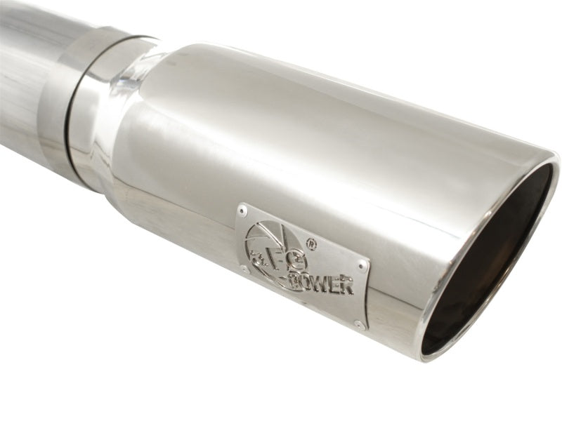 aFe MACHForce XP Exhaust 5in DPF-Back SS 11-13 GM Diesel Trucks V8-6.6L (td) (LML) (Pol Tip) - 49-44041-P
