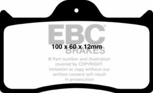 EBC Brakes Yellowstuff Performance Brake Pads - DP4038R for 2013-2016 Porsche Boxster - front view