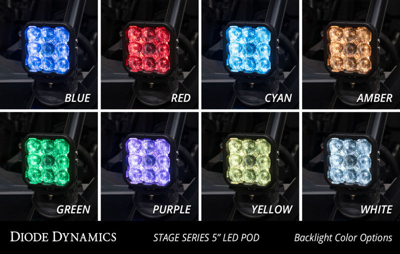 Diode Dynamics 17-24 Can-Am Maverick X3 SS5 Stage Series Ditch Light Kit - Sport White Combo - DD7868 for 2020-2024 Can-Am Ma