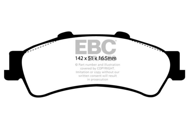 EBC 01-05 Cadillac Deville 4.6 HD Yellowstuff Rear Brake Pads - DP41630R