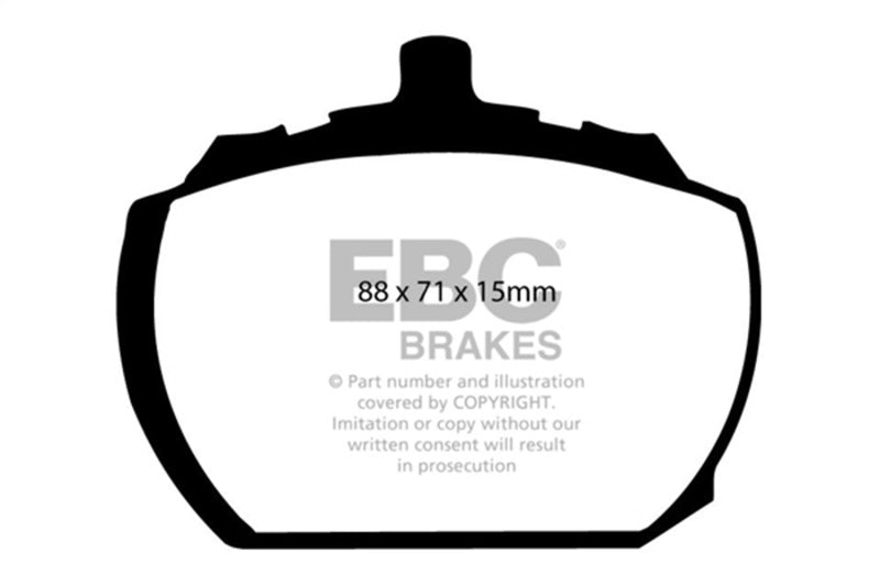 EBC 73-76 Mg MGB GT V8 3.5 Redstuff Front Brake Pads - DP3240C