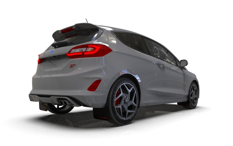Rally Armor 18-23 Ford Fiesta ST MK8 Black UR Mud Flap w/Dark Grey Logo - MF60-UR-BLK/DGRY