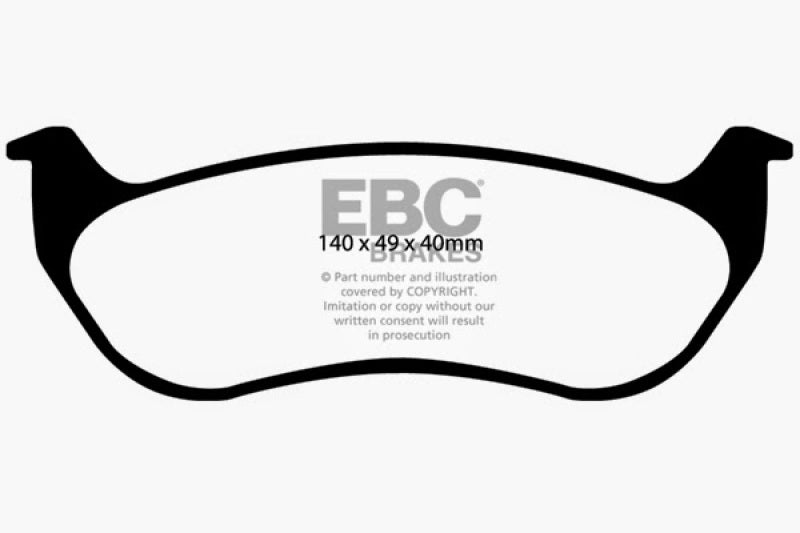 EBC 07-11 Ford Explorer Sport Trac 4.0 Yellowstuff Rear Brake Pads - DP41673R