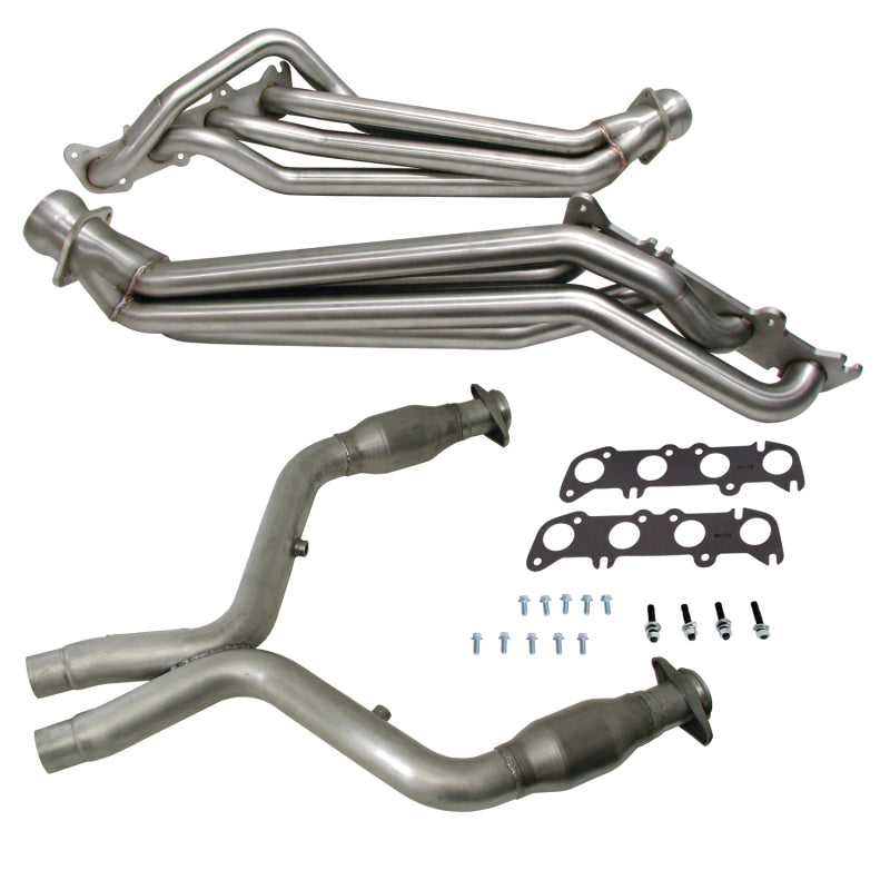BBK 11-14 Ford Mustang GT 1-3/4 Long Tube Headers w/High Flow Catted X-Pipe (304 Stainless Steel) - 16337