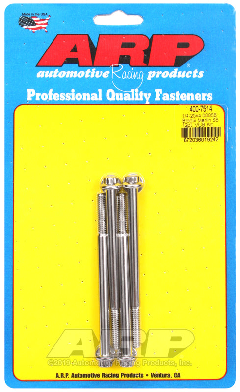 ARP Merlin block, Brodix head SB 12pt valve cover bolt kit - 400-7514