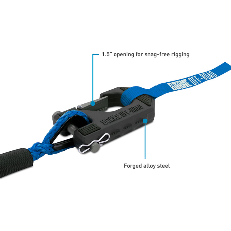 Borne Off-Road 12K Winch - Blue Synthetic Rope - BNWN-12-SBL