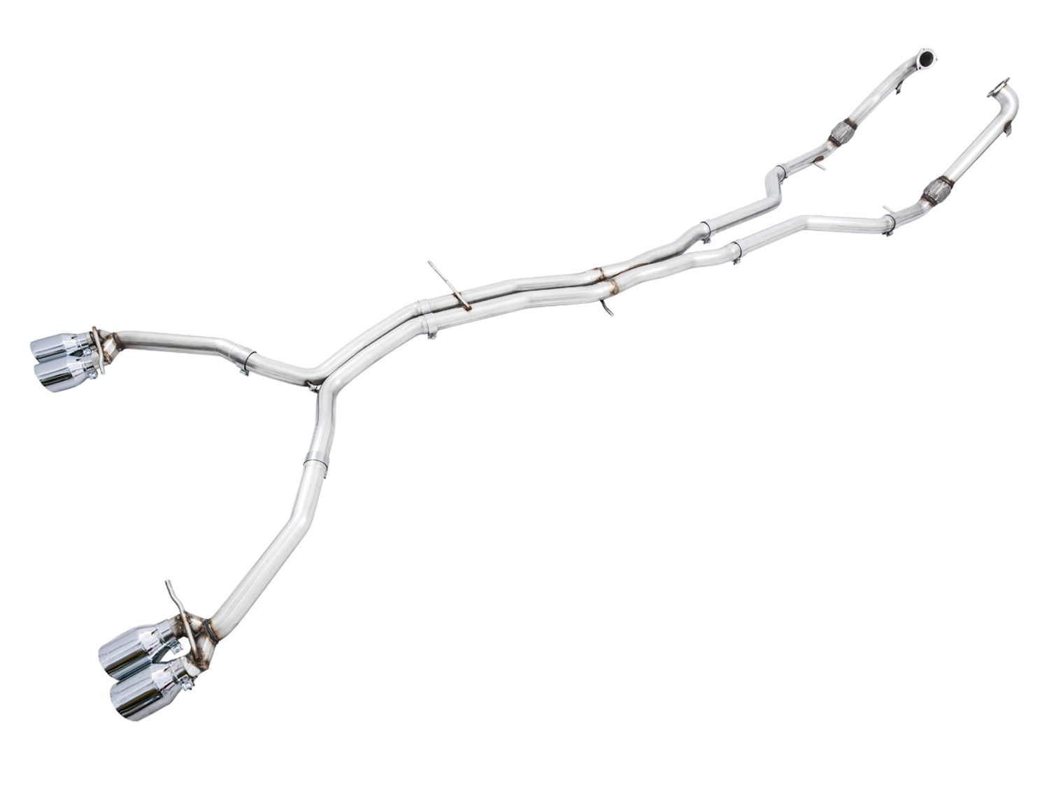 AWE Tuning Audi B9 S5 Coupe 3.0T Track Edition Exhaust - Chrome Silver Tips (102mm) - 3010-42064