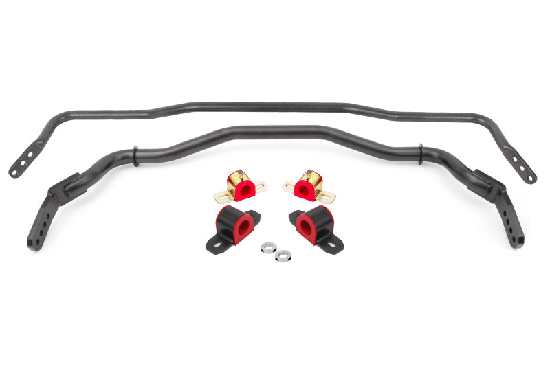 BMR 15-23 S550 Mustang Sway Bar Kit with Bushings  Front and Rear Black Hammertone - SB763H