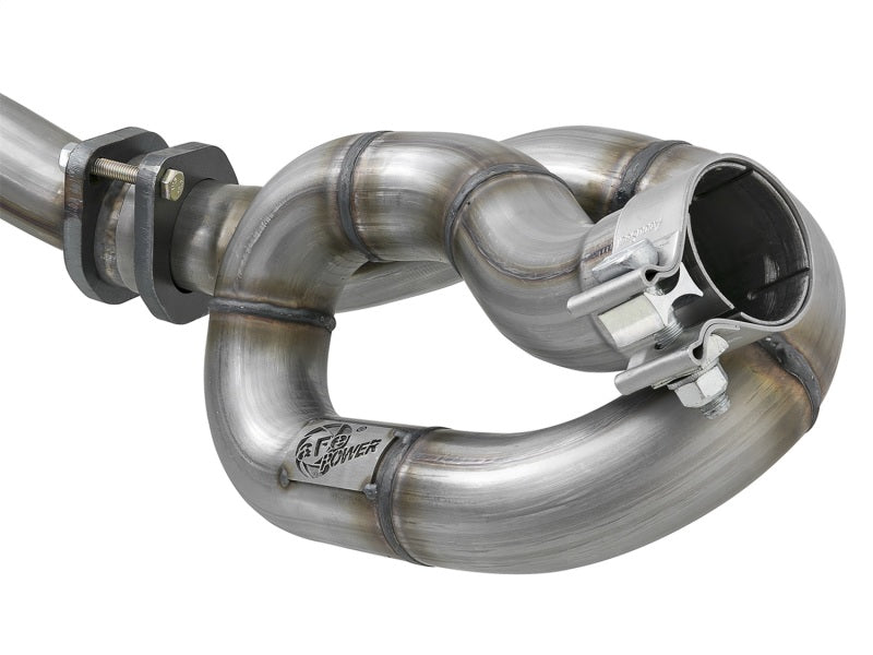 aFe POWER Twisted Steel Y-Pipe w/ Loop Relocation Pipe 12-18 Jeep Wrangler (JK) V6 3.6L - 48-46207-PK