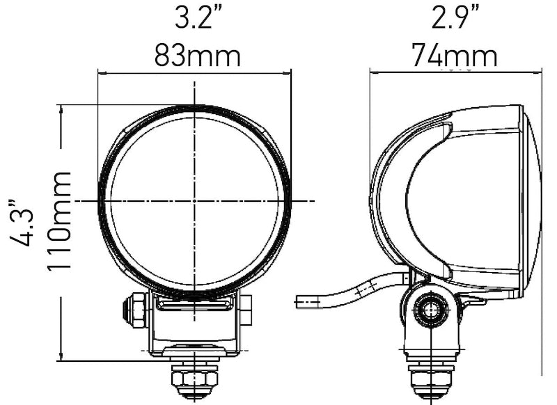 Hella Work Lamp Wa 0Gr Md1224 Lt M704 1G0 - 996476011