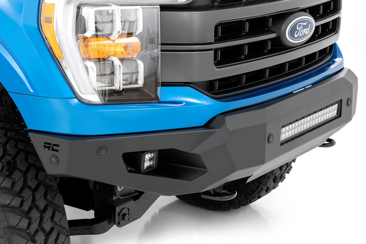 High Clearance Front Bumper | LED Lights &amp; Skid Plate | Ford F-150 (21-24)