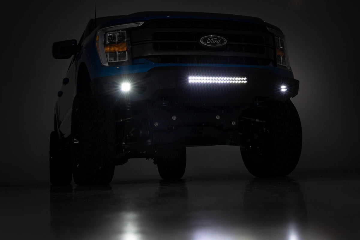 High Clearance Front Bumper | LED Lights &amp; Skid Plate | Ford F-150 (21-24)