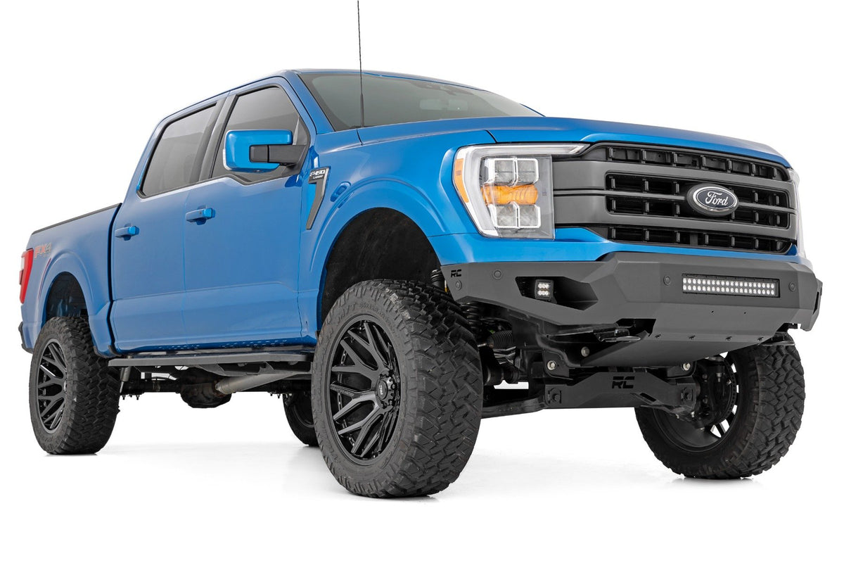 High Clearance Front Bumper | LED Lights &amp; Skid Plate | Ford F-150 (21-24)