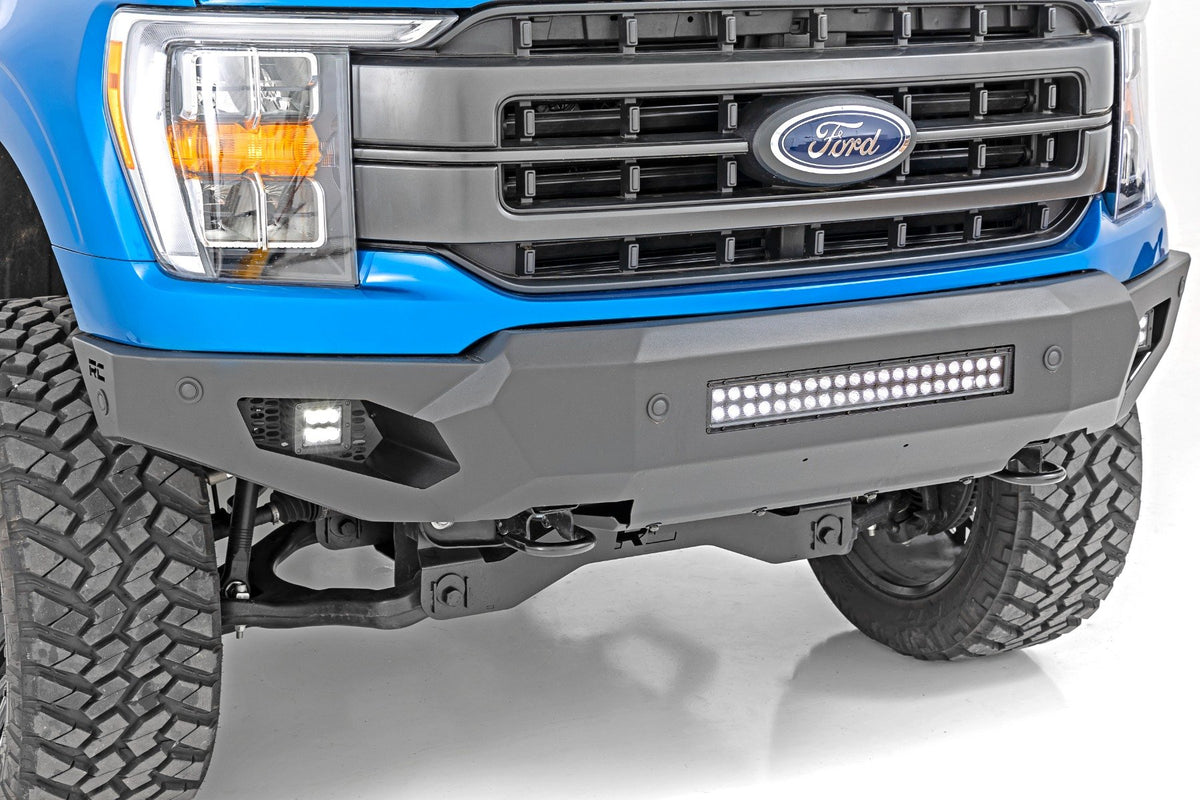High Clearance Front Bumper | LED Lights &amp; Skid Plate | Ford F-150 (21-24)