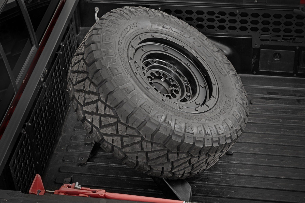 Bed Mount Spare Tire Carrier | Universal (5x5.5 6x5.5 6x135 &amp; 5x5.0 Bolt Patterns)