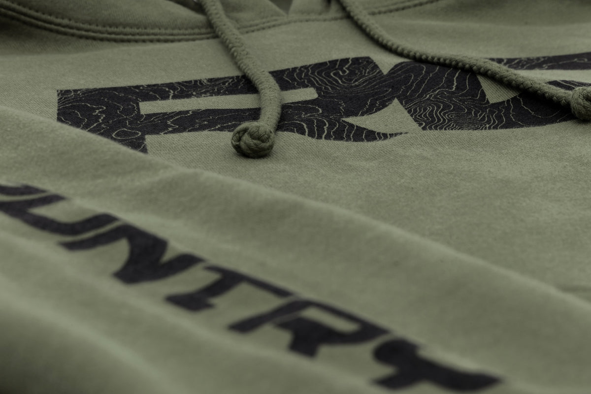 Rough Country Hoodie - RC Topographical Sleeve - Army Green - LG - 94096LG by Rough Country - installed view