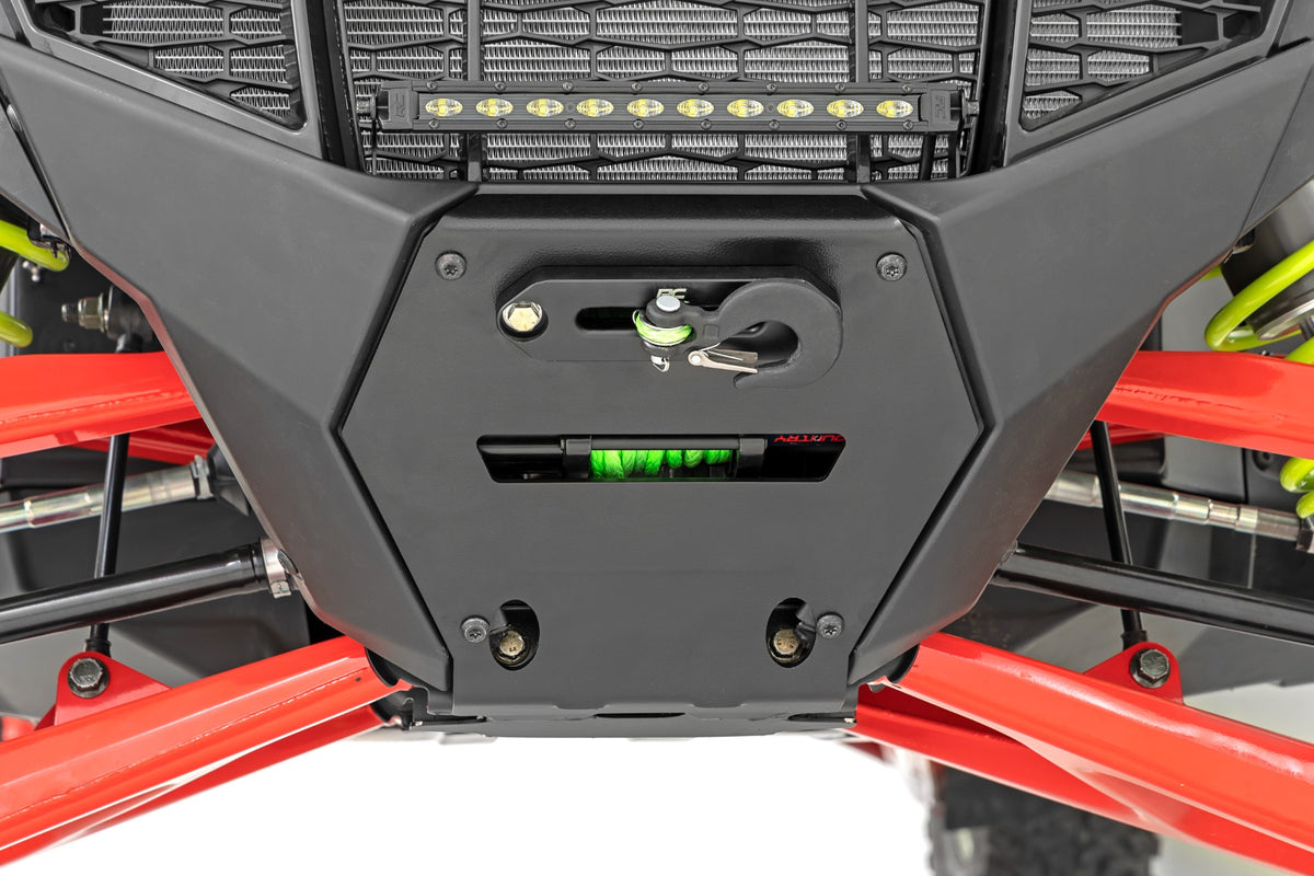 Rough Country - LED Light - Winch Mount - RS6500S - 10" Black Slimline - Polaris RZR Pro R - 92064 for 2022-2023 Polaris Rzr 