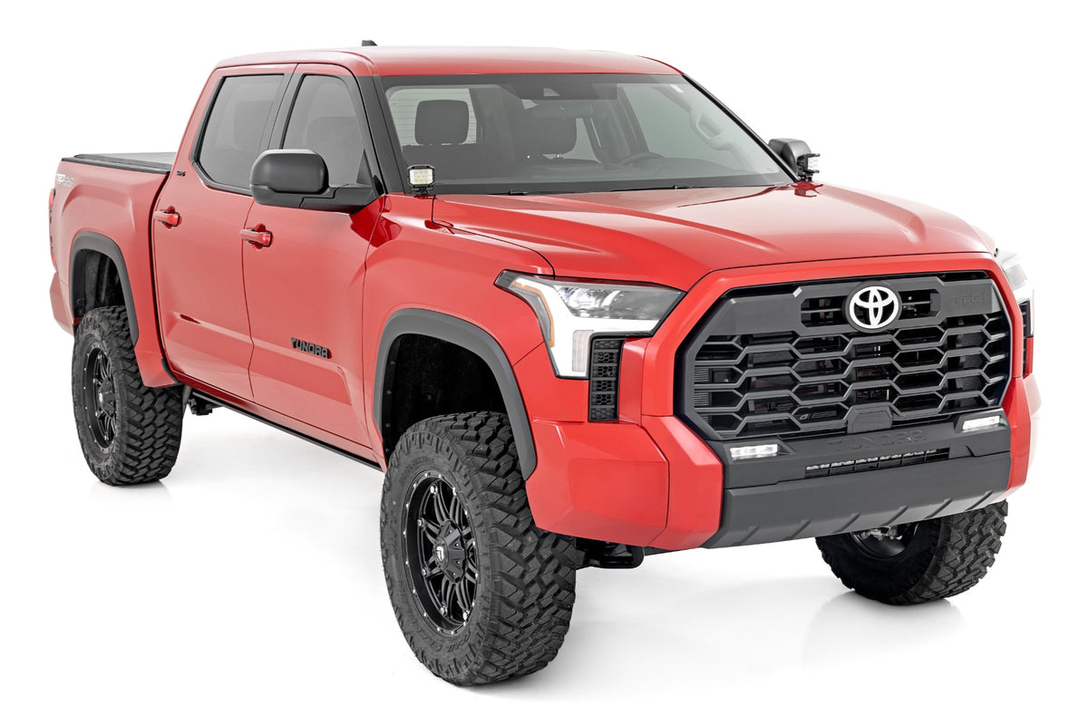 Rough Country - LED Light Kit - Ditch Mount - 2" Black Pair - Amber DRL - Toyota Tundra (22-25) - 71074 for 2022-2024 Toyota 