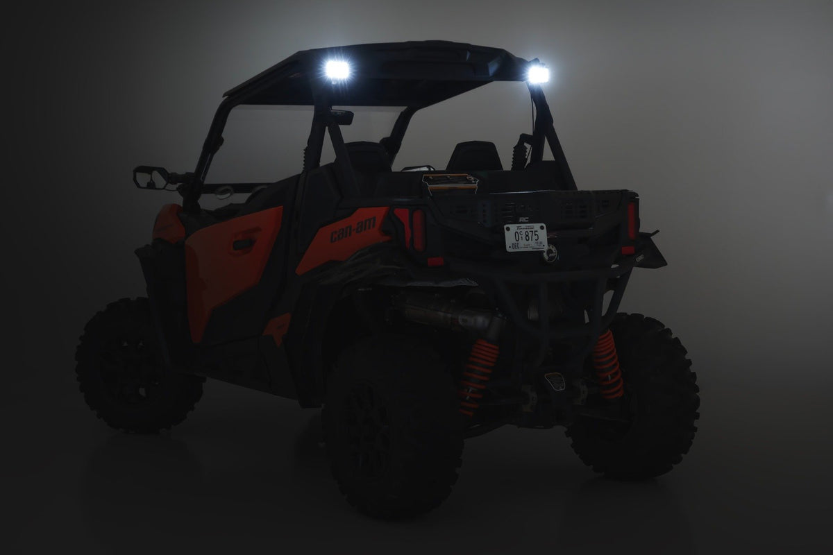 LED Light Kit | Rear Mount | 2&quot; Chrome Pair | Wide Angle | Can-Am Maverick Sport