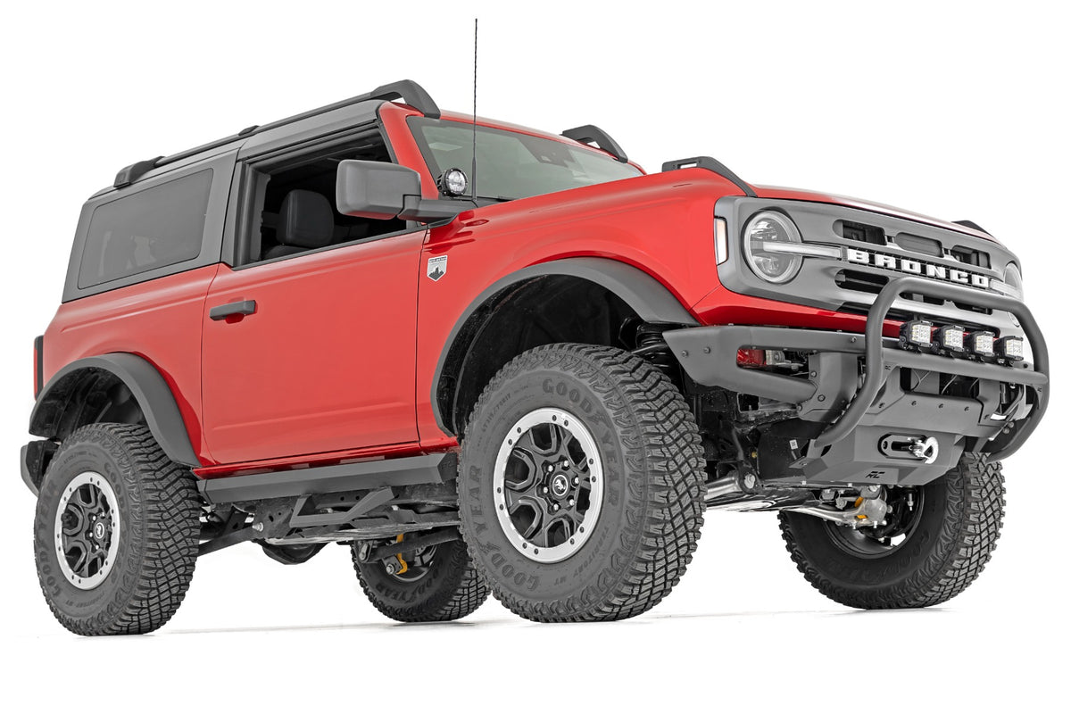 Rough Country - Nudge Bar - 20 Inch BLK DRL Single Row LED - OE Modular Steel - Ford Bronco (21-25) - 51102 for 2021-2023 For