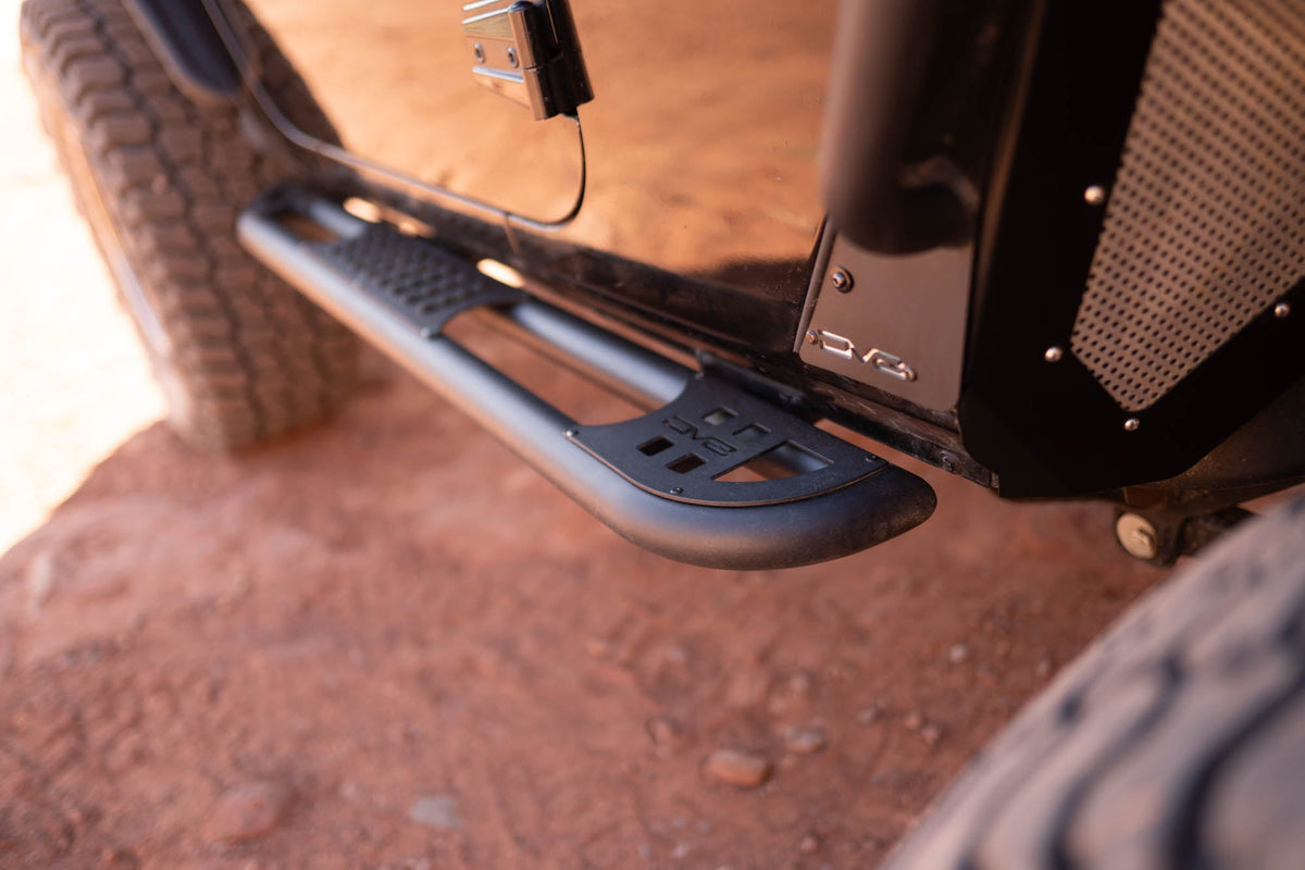 DV8 Offroad - 2007-2018 2-Door Jeep Wrangler JK | OE Plus Side Steps - SRJK-09