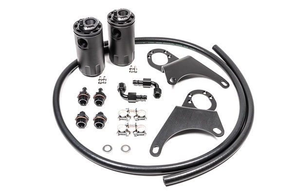 Radium Engineering Mitsubishi Evo 8-9 Dual Catch Can Kit Fluid Lock - 20-0118-FL