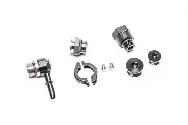 Radium Engineering Toyota G16E-GTS Fuel Rail - 20-0766 for 2023-2026 Toyota GR Corolla - angle view