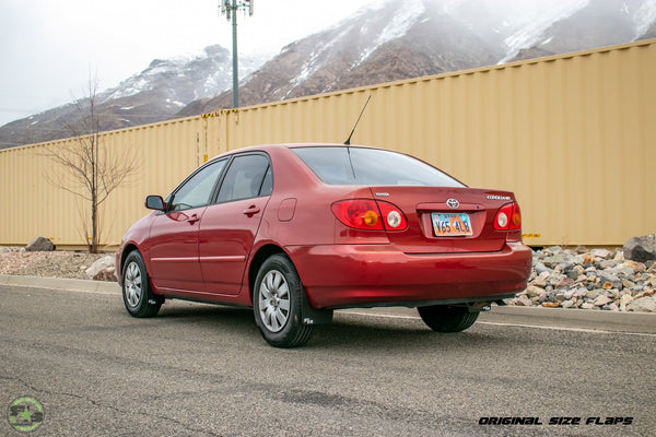 RokBlokz - Toyota Corolla 2003-2008 Rally Mud Flaps for 2003-2008 Toyota Corolla - front view
