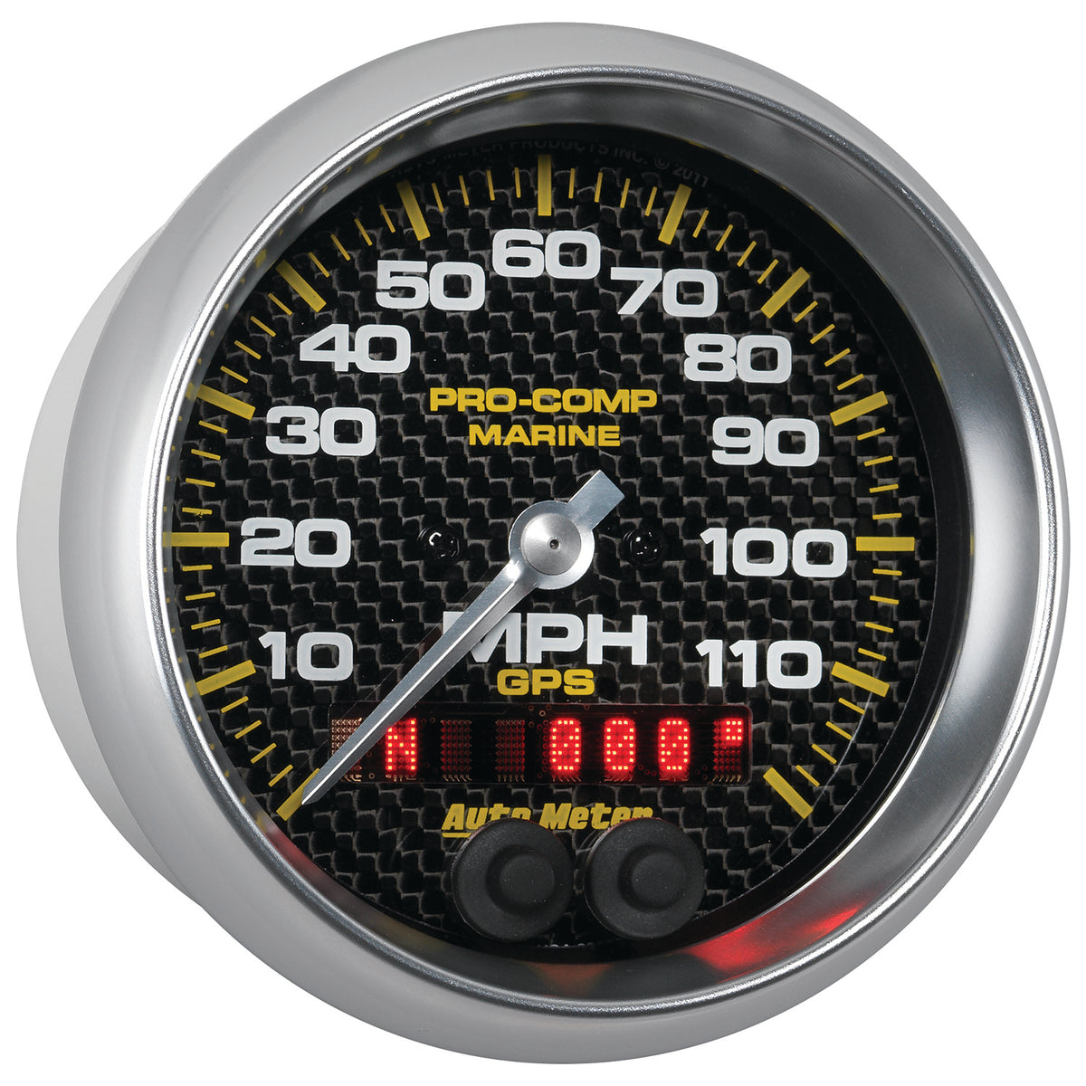Autometer Marine Carbon Fiber Ultra-Lite 3-3/8in 120MPH GPS Speedometer Gauge - 200637-40