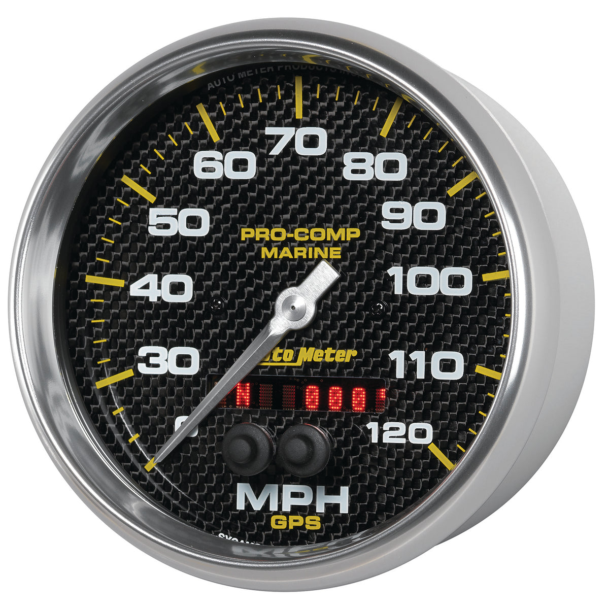 Autometer Marine Carbon Fiber 5in 120mph GPS Speedometer - 200646-40