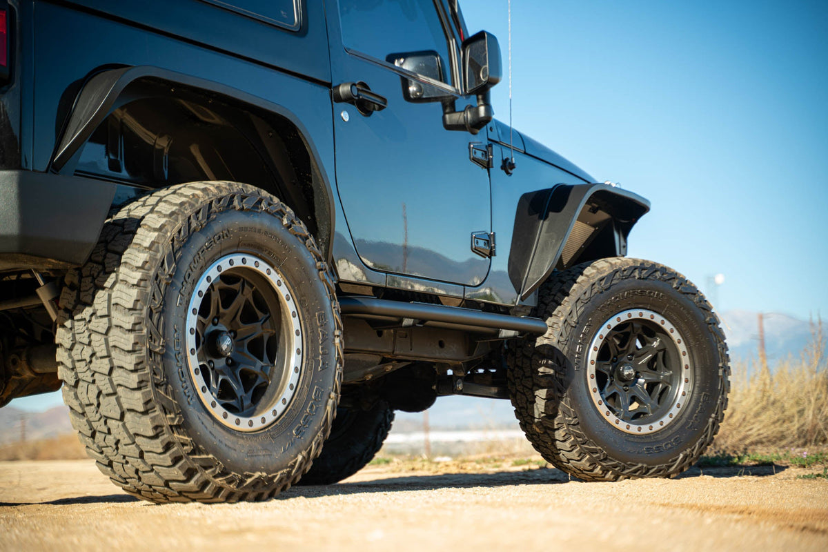 DV8 Offroad - 2007-2018 2-Door Jeep Wrangler JK | OE Plus Side Steps - SRJK-09
