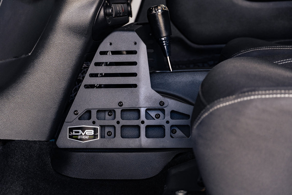 DV8 Offroad - 2007-2018 Jeep Wrangler JK | Center Console Molle Panels & Device Bridge - CCJK-01