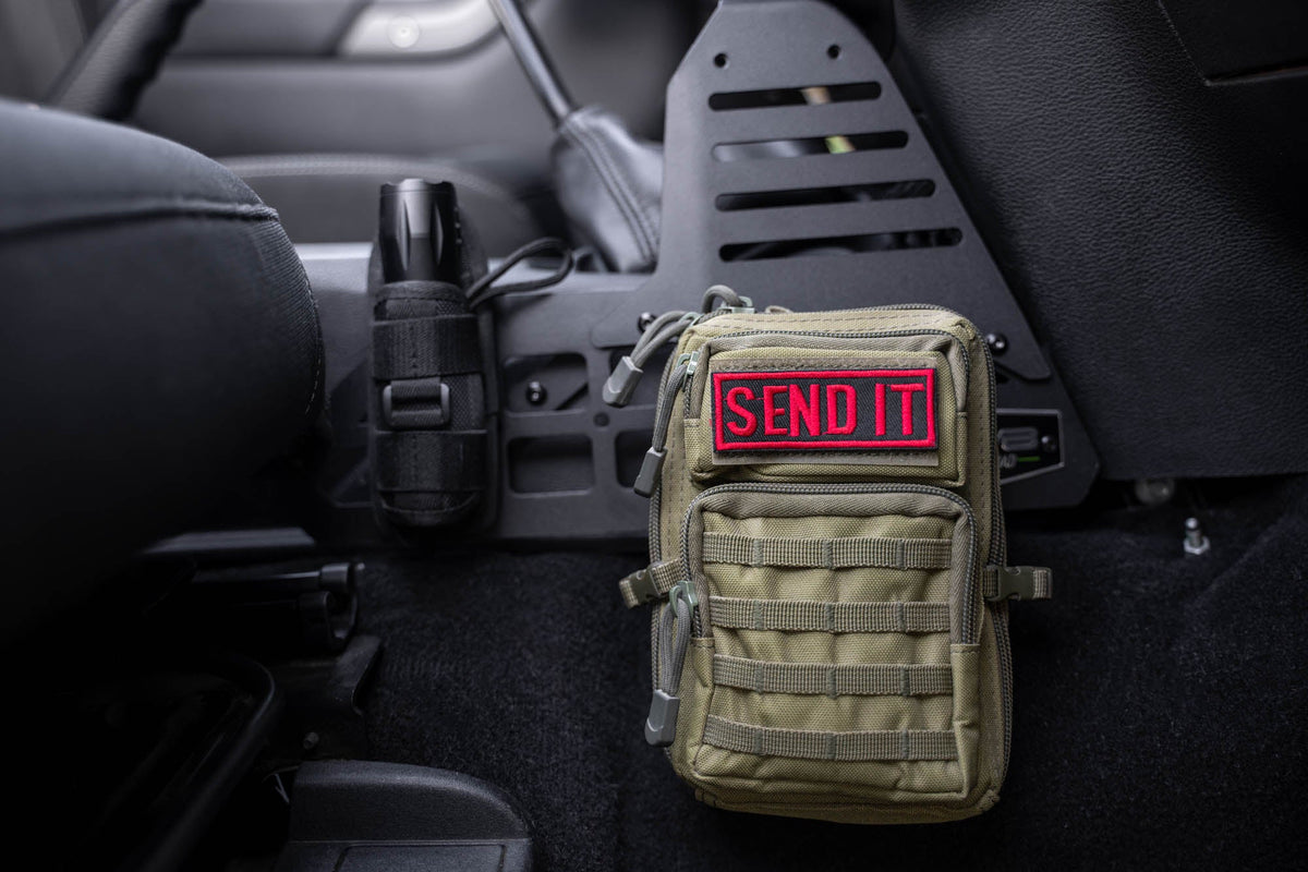 DV8 Offroad - 2007-2018 Jeep Wrangler JK | Center Console Molle Panels & Device Bridge - CCJK-01