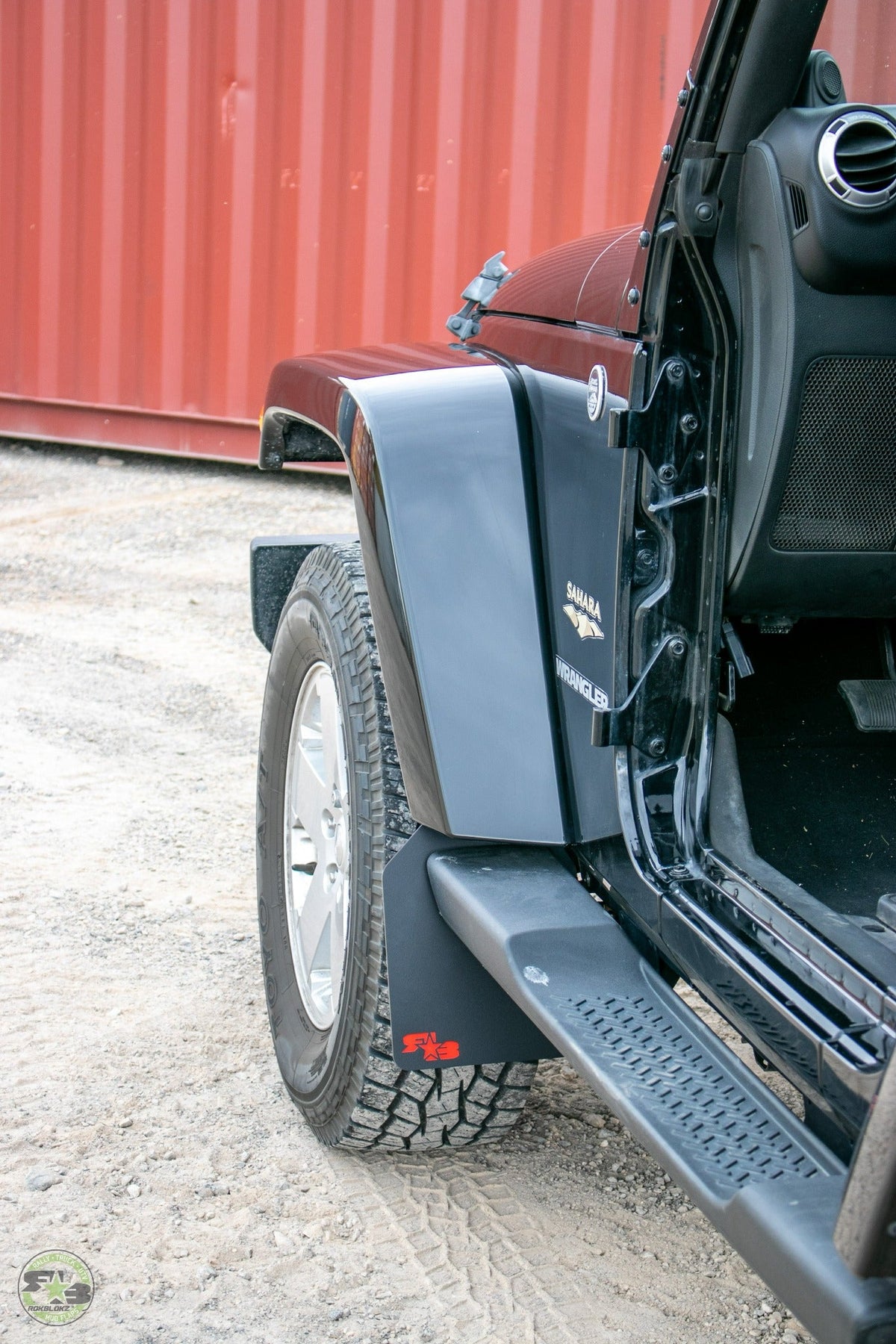 RokBlokz - Jeep Wrangler (JK, JKU) 2007-2018 Quick Release Mud Flaps - FRONT ONLY