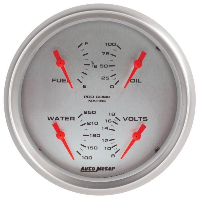 Autometer Marine Silver 5in Ultra-Lite 100 PSI - 200705-33