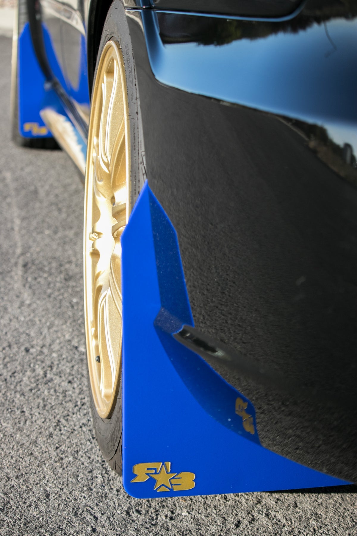 2007 Impreza WRX STI featuring SHORT Mud Flaps by Rokblokz in Deep Blue