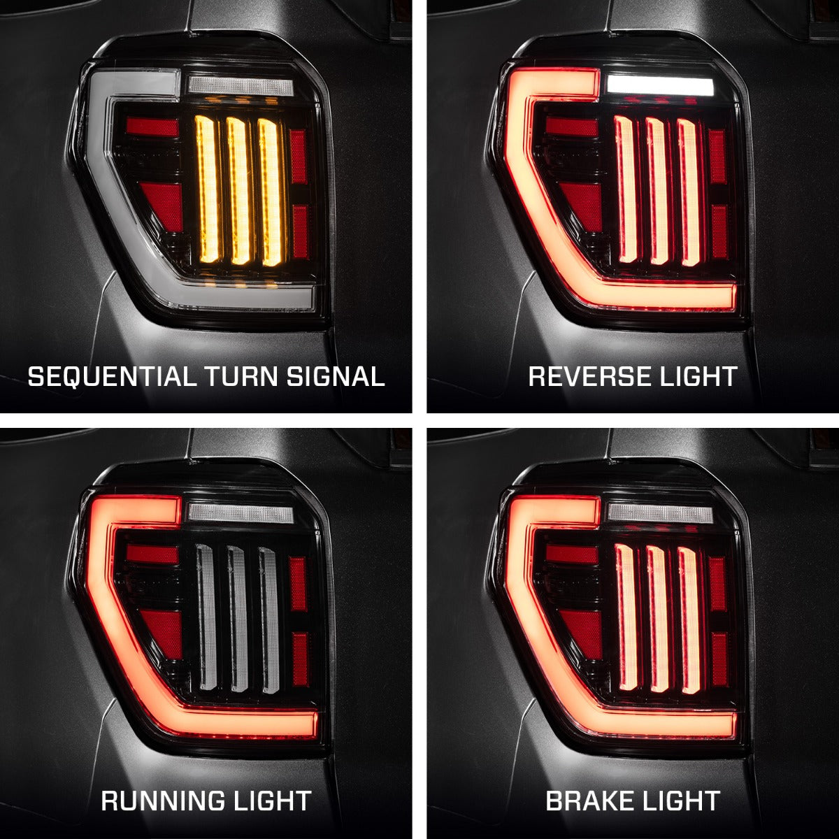Form Lighting 2010-2024 Toyota 4Runner LED Tail Lights Smoked (Pair) - FL0105