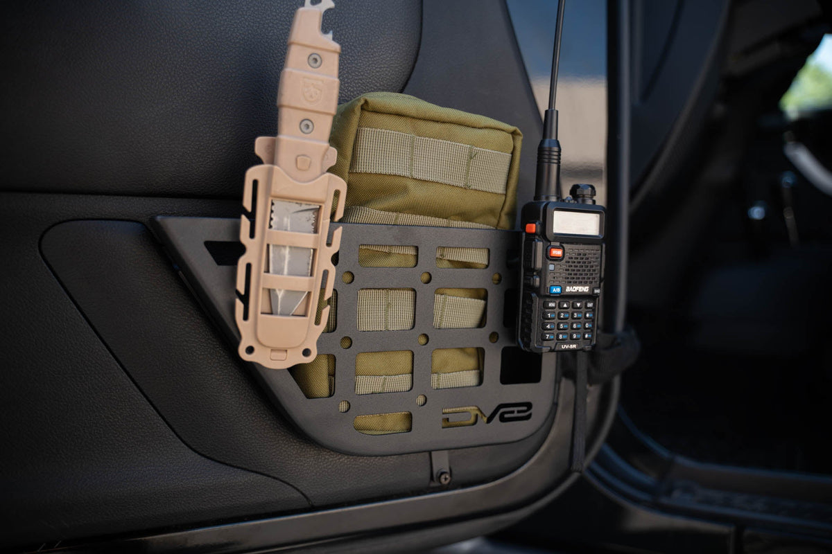 DV8 Offroad - 2011-2018 Jeep Wrangler JK | Slim Front Door Molle Pockets - MPJK-07