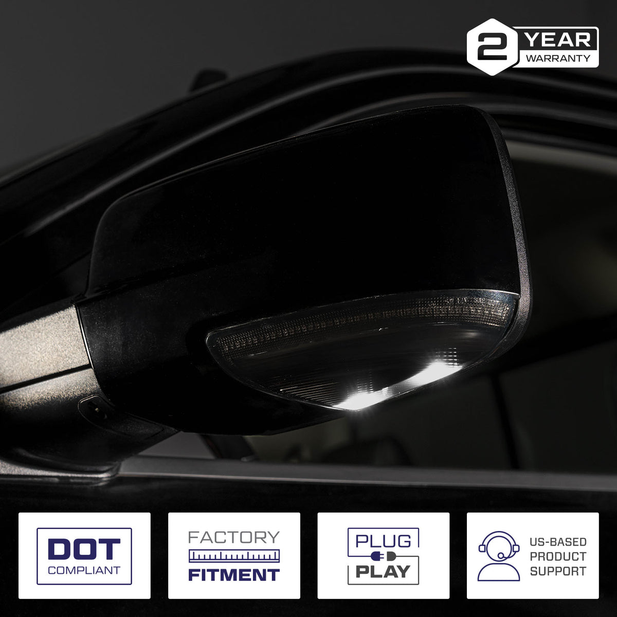 Form Lighting 2009 Ram LED Mirror Lights Bottom (Pair) - FL0035