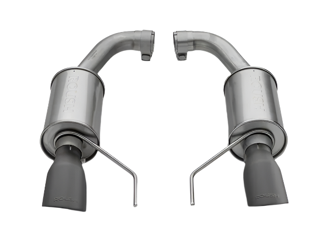 Roush 15-17 Mustang GT Black Tip Axle Back Exhaust - 421834-BLK