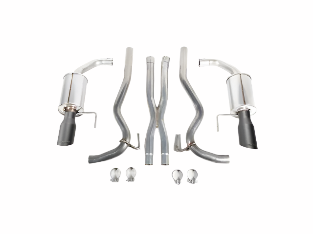 Roush 15-25 Mustang GT Black Tip Cat Back Exhaust - 422092-BLK