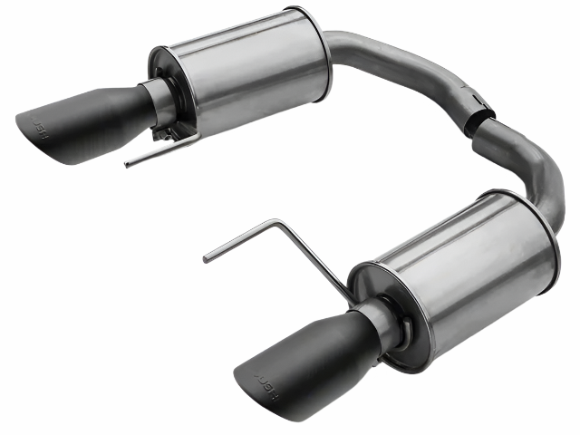 Roush 15-25 Mustang V6 / EcoBoost Black Tip Axle Back Exhaust - 421837-BLK