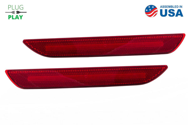 Diode Dynamics 15-21 Ford Mustang LED Sidemarkers - Red (set) - DD5003 for 2015-2023 Ford Mustang - front view