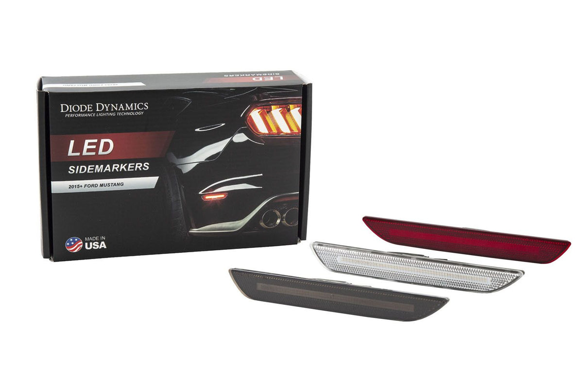 Diode Dynamics 15-21 Ford Mustang LED Sidemarkers Smoked (set) - DD5004