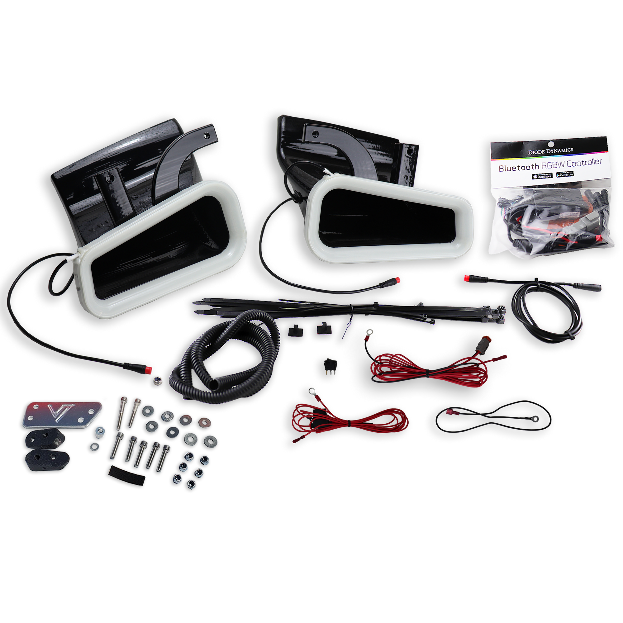 2016-2020+ Infiniti Q50 RedSport BIG MOUTH "LIT KIT" Ram Air Intake Snorkels| Velossa Tech Design