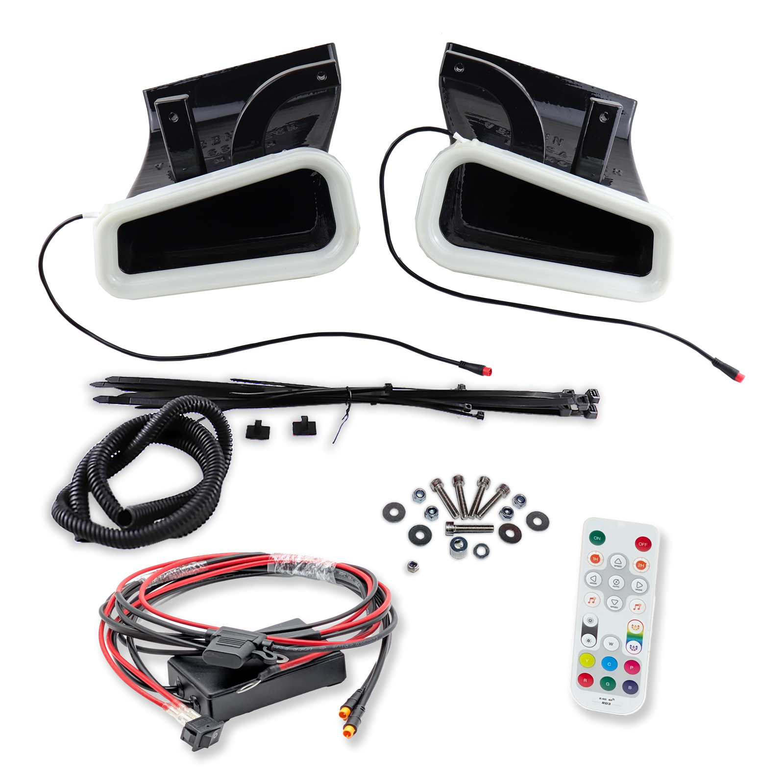 2016-2022 Infiniti Q60 Dual BIG MOUTH LIT KIT Ram Air Intake Snorkels