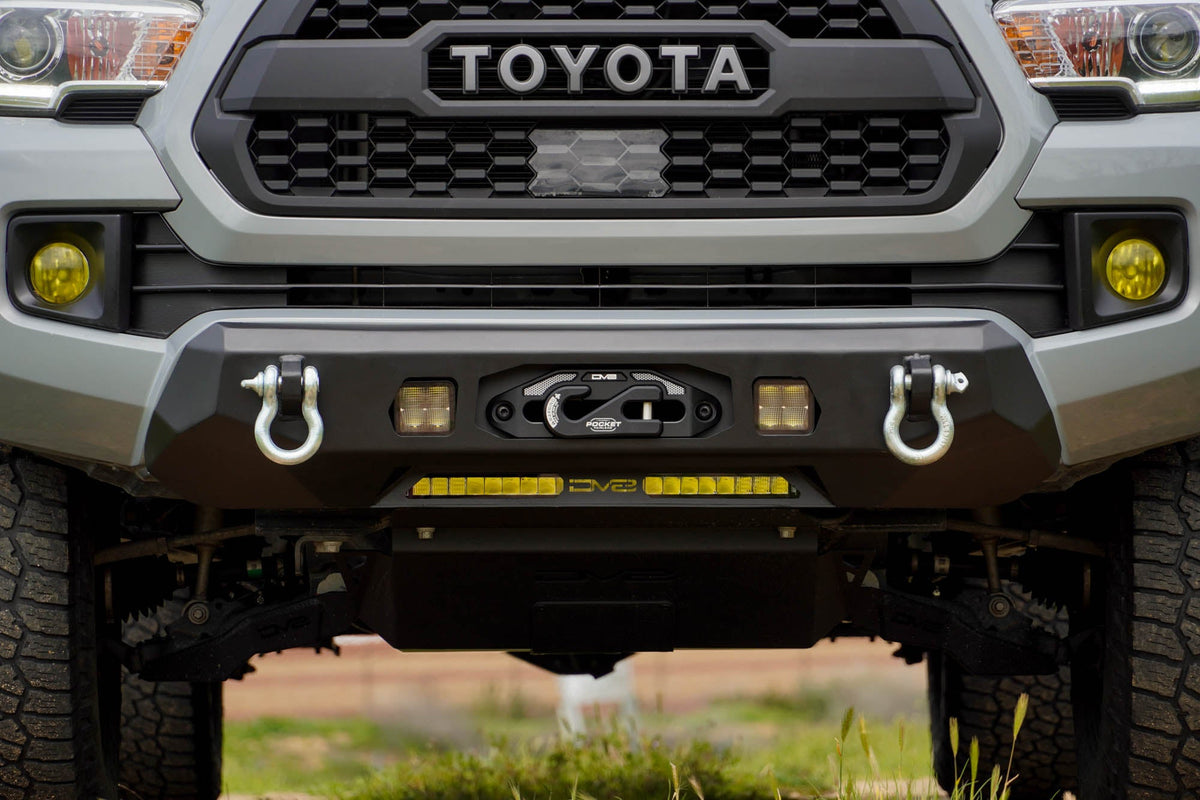 DV8 Offroad - 2016-2023 Toyota Tacoma | Centric Winch Front Bumper - FBTT1-06