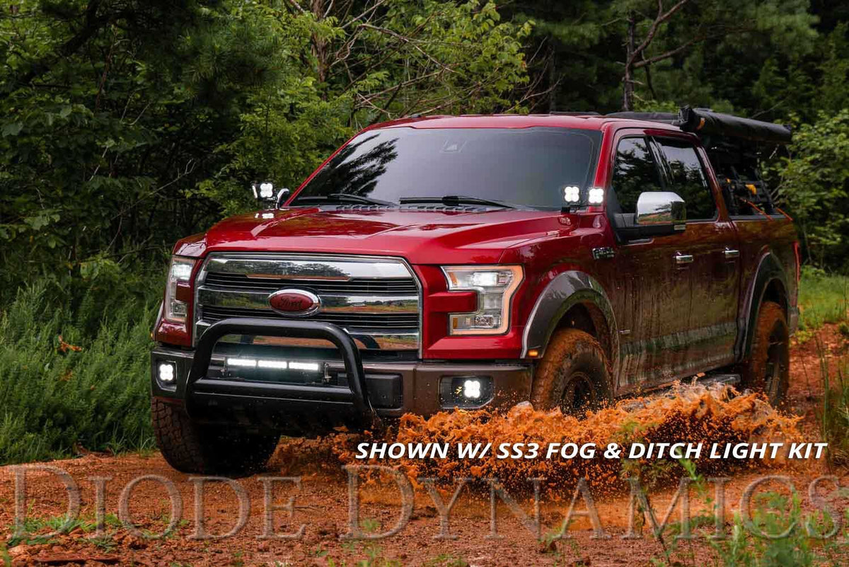 Diode Dynamics 18 In LED Light Bar Single Row Straight Clear Combo Each Stage Series - DD5030