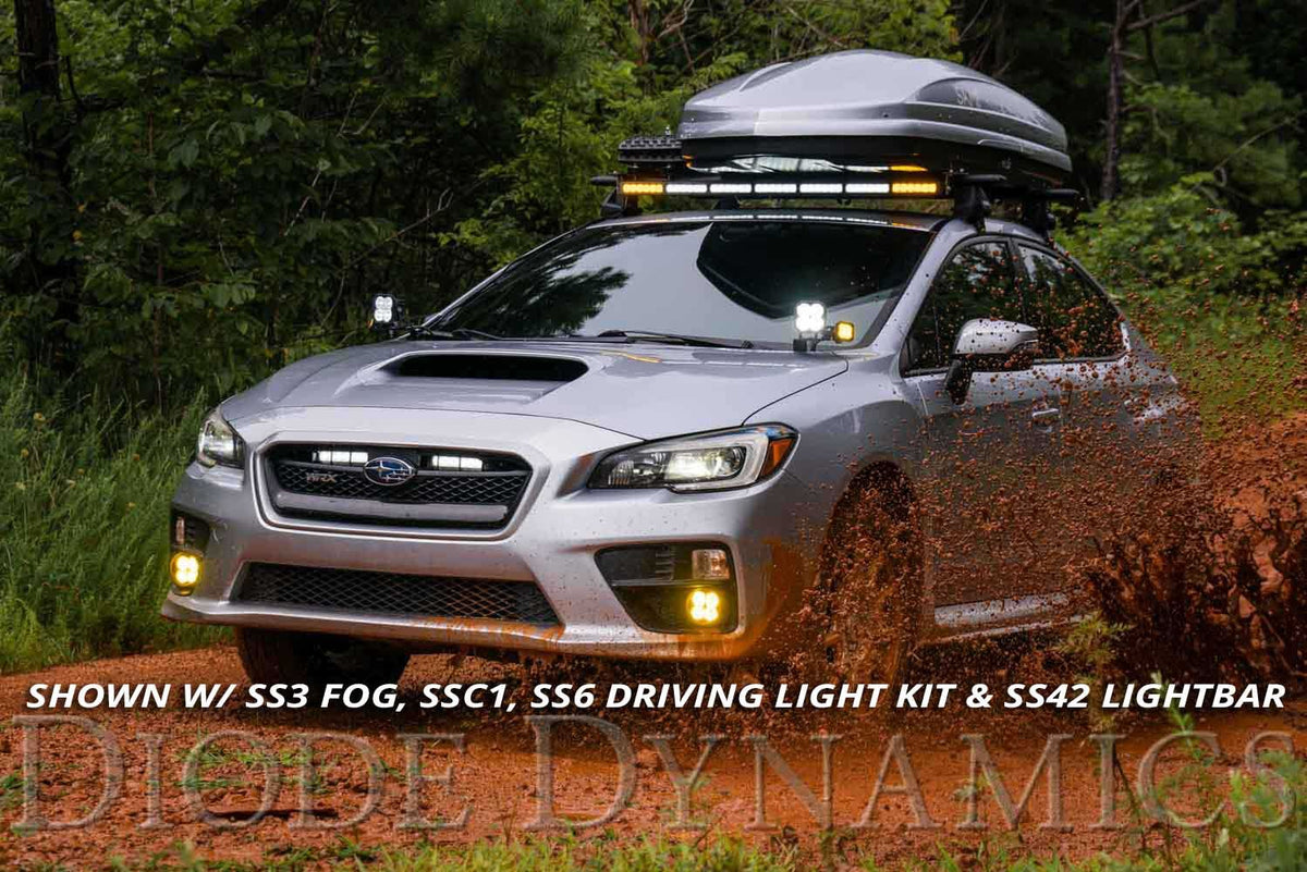 Diode Dynamics 15-21 Subaru WRX/STi Sport SS3 LED Ditch Light Kit - Yellow Combo - DD6613